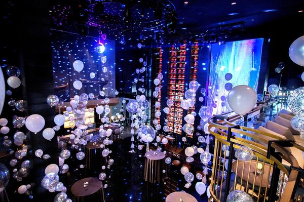 All space with mezzanine lounge - wedding after party